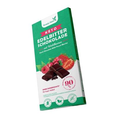 Tavoletta di cioccolato fondente Keto ai frutti di bosco | 60% cacao