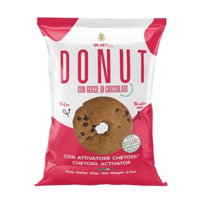 Donut Keto classico con gocce di cioccolato
