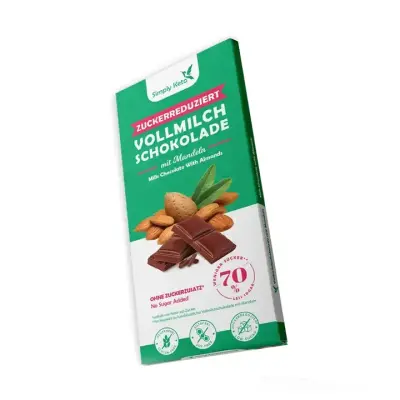Tavoletta di Cioccolato keto al latte con Mandorle