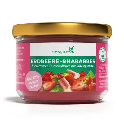 Marmellata keto rabarbaro e fragole