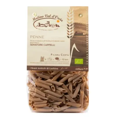 Penne Integrali di Grano Senatore Cappelli Bio Mulino Val d'Orcia